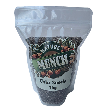 Nature munch Chia Seeds 1kg - Whole & Natural, High in Fiber & Omega-3 Image