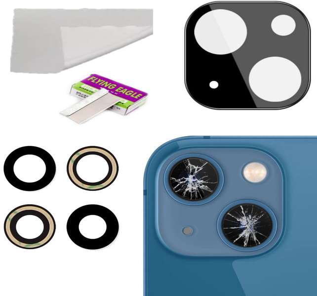 Replacement Camera Lens for iPhone 14 / 14 Plus with Protector and Tools