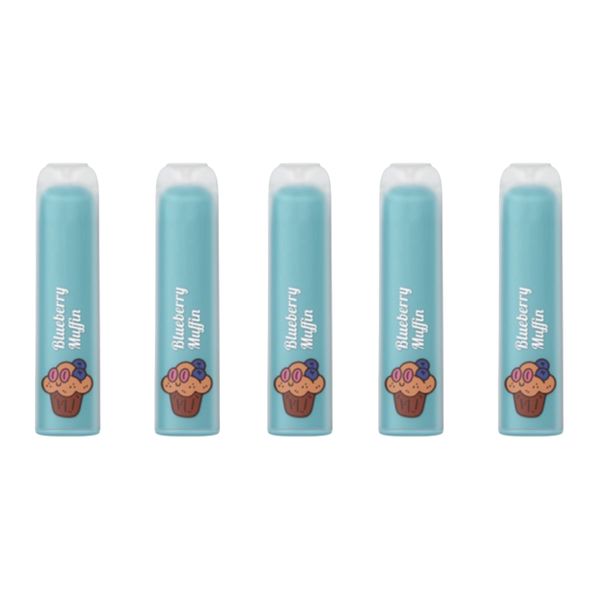 5 Pack Brkfst Blueberry Muffin Disposable Vape - 1000 Puffs - 2% Nicotine