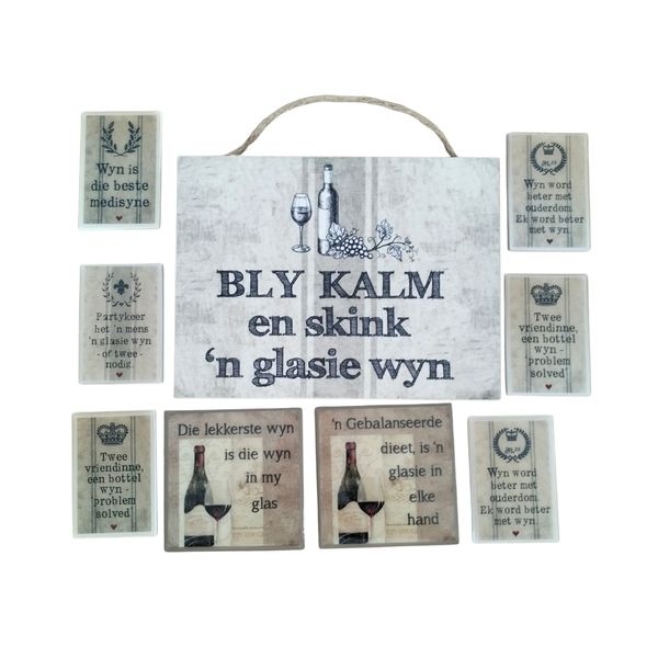 Wine Plaque Fridge Magnet Gift Ornaments Afrikaans