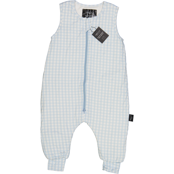 Maccie Winter Bamboo Toddler Sleep Suit l Powder Blue Gingham