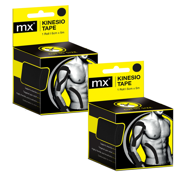 MX Kinesiology Tape - 5cm x 5m - 2 Boxes
