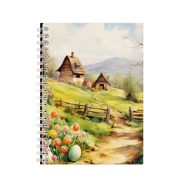 Rabbit A5 Notebook Spiral Lined Easter Graphic Design Notepad Present 090