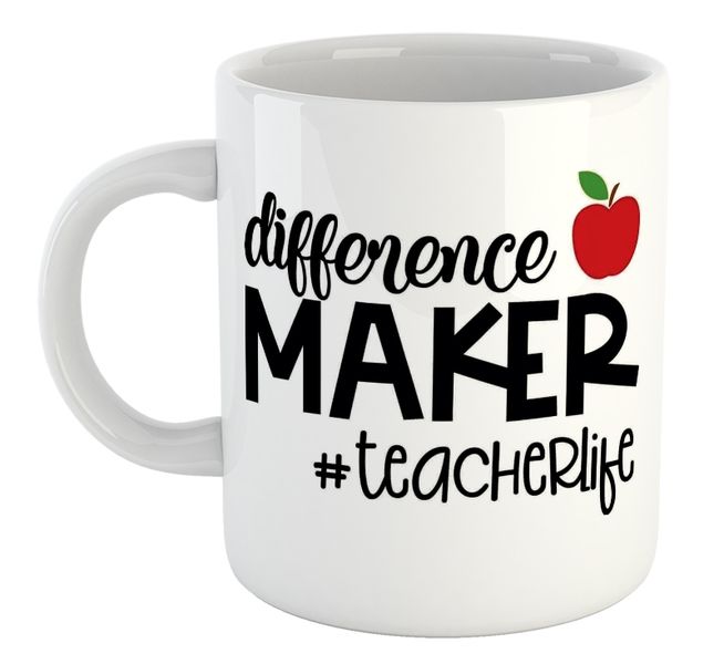 #Teacherlife Difference Maker Birthday Christmas Teacher Gift Mug
