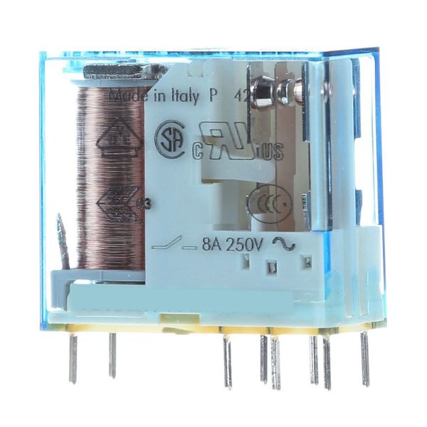 PC Board mount power relay 110VDC coil 8A DPDT contacts
