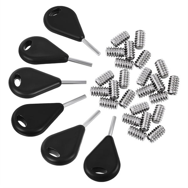 6 Pcs Surf Fin Key Surfing Surf Fin Key with 24 Pcs Fin Screws