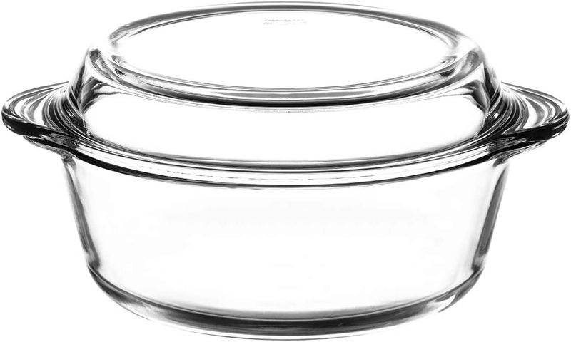 Casserole 840ml Round with Glass Lid Borcam