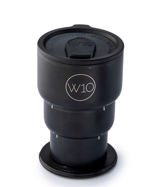 W10 London 3-Tier Stainless Steel Collapsible Travel Mug - Black