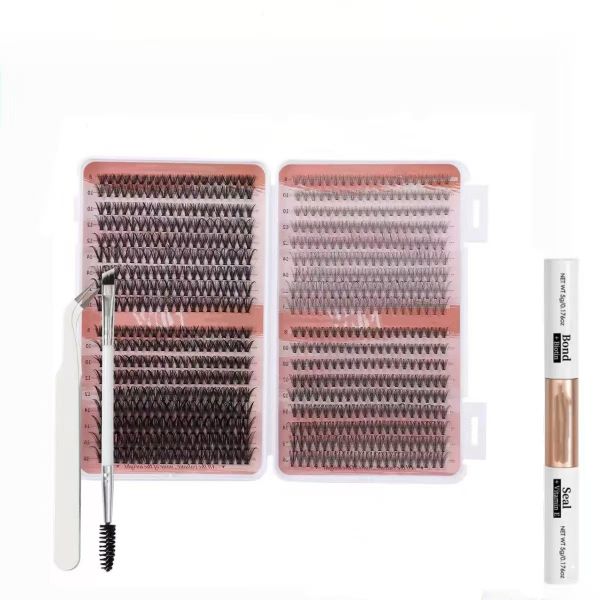 640 Pieces False Eyelash Extensions 8-16mm Eyelash Set Salon Effect