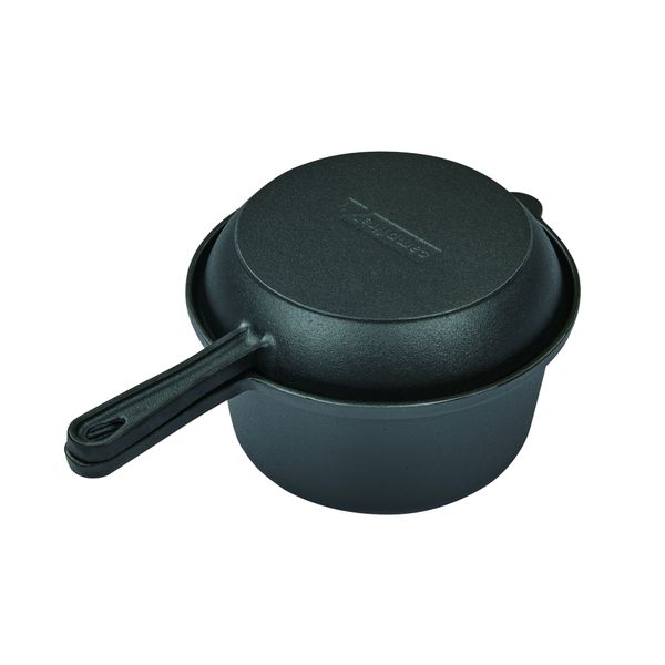 Campfire Cast Iron 2.3QT Saucepan with Skillet Lid