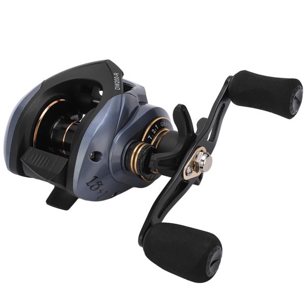 DW200 Metal Baitcasting Reel 18+1BB 7.2:1 Ratio RH