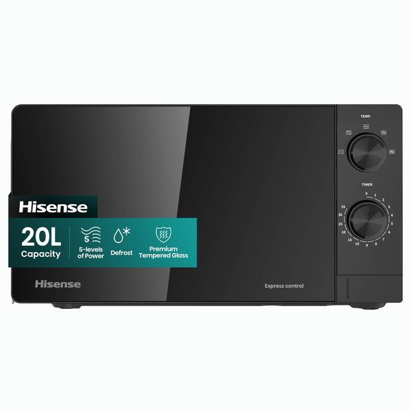 Hisense 20L Mechanical Microwave with 5 Power Levels &amp; Defrost Function