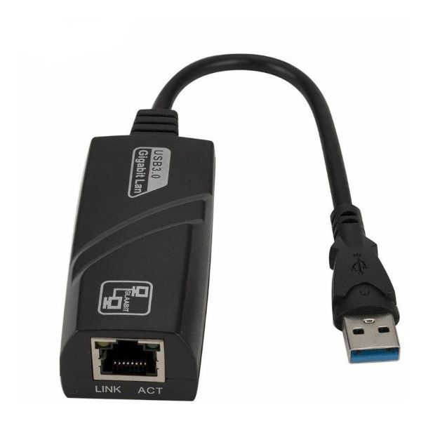 USB 3.0 to RJ 45 Ethernet Adapter- Black