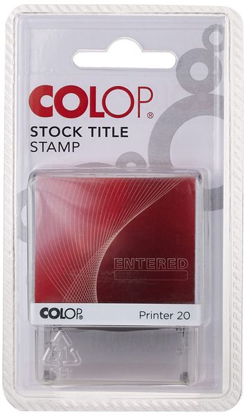 Colop - Printer 20 Stock Title Stamp - Entered