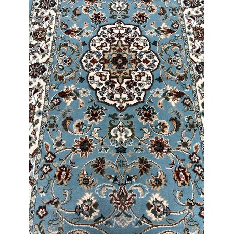 Persian Blue and Ivory Rug/Runner - 600 x 80 cm