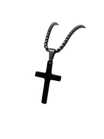 Men's Black Stainless Steel Cross Pendant Necklace by J Factor | Shop ...