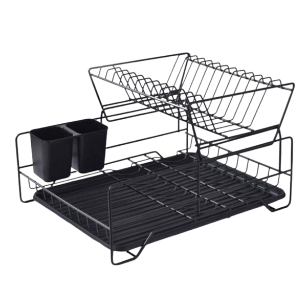 Black Iron Double Layer Dish Rack