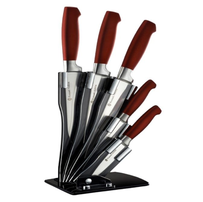 Metallic Red Classique 5 Piece Knife Block Set Buy Online In South   S Zoom.file