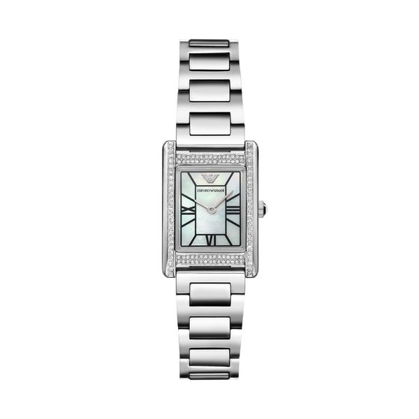 Emporio Armani Womens Silver Stainless Steel Strap Watch-AR11625