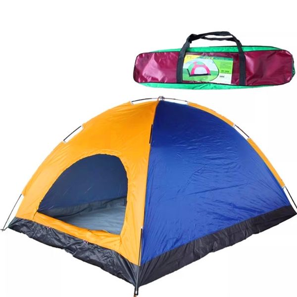 4 Persons Outdoor Sun &amp; Waterproof Camping Dome Tent Mixed Colours
