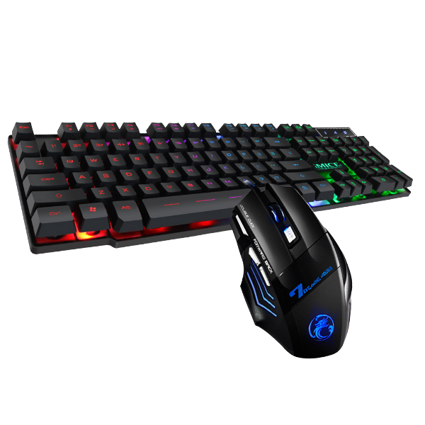 USB Wired Backlit Computer Gaming Keyboard &amp; Mouse Combo