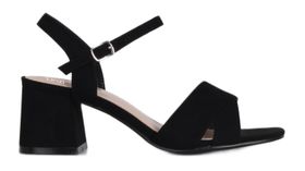 Linzi Ladies - Vivian Wide Fit Block Heels - Black Suede | Shop Today
