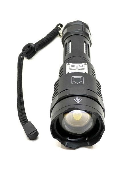 Wide Angle Rechargeable Flashlight Torch Aluminium 6 Modes 15000Lumens