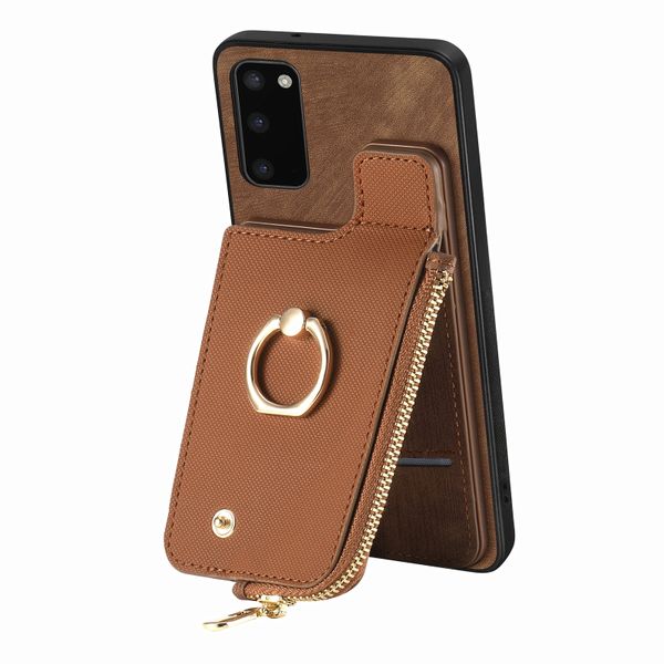 Solid Color Card Holder Ring Stand Phone Case Compatible with Galaxy A53 5G