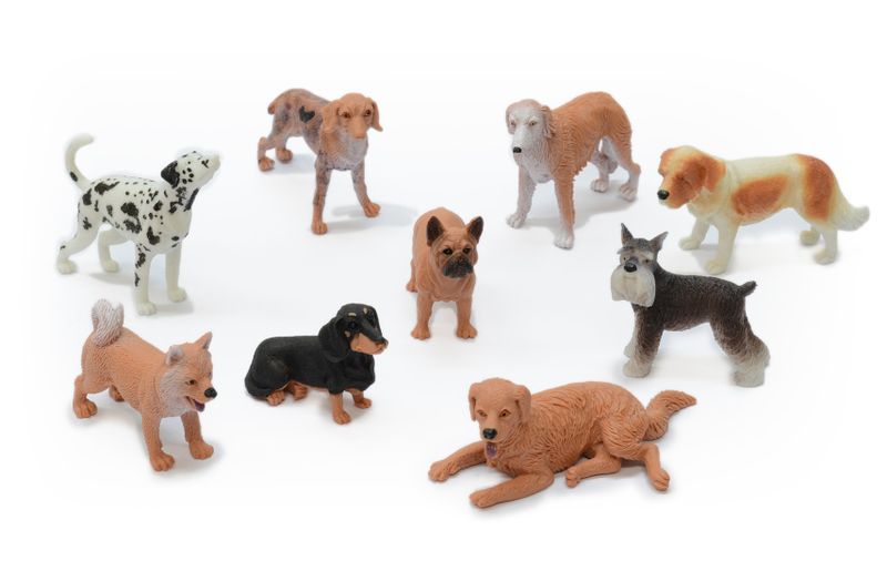 Assorted Dogs in a Set 9 pieces