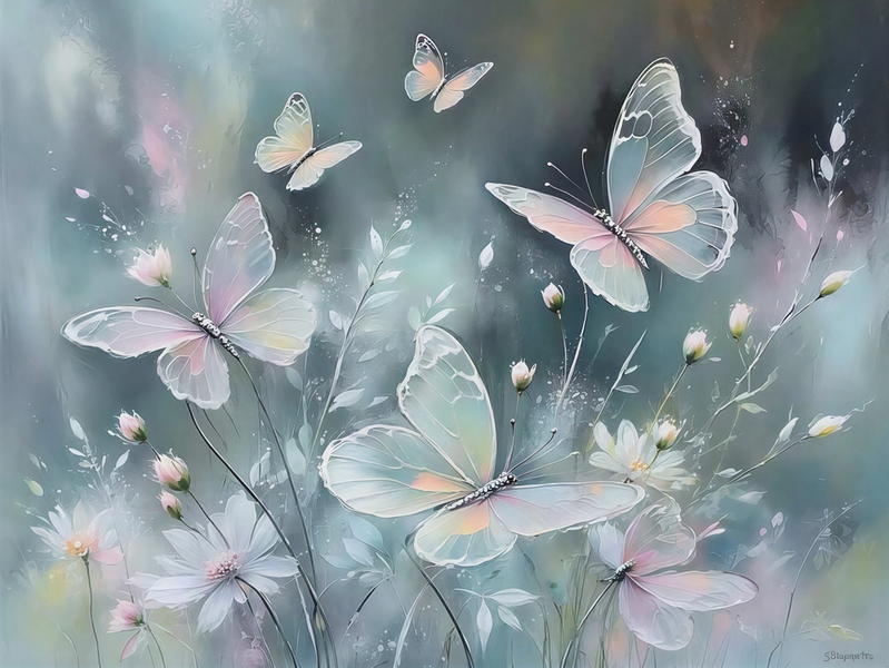 Modern Canvas Wall Art Home Decor - Butterfly Fantasy