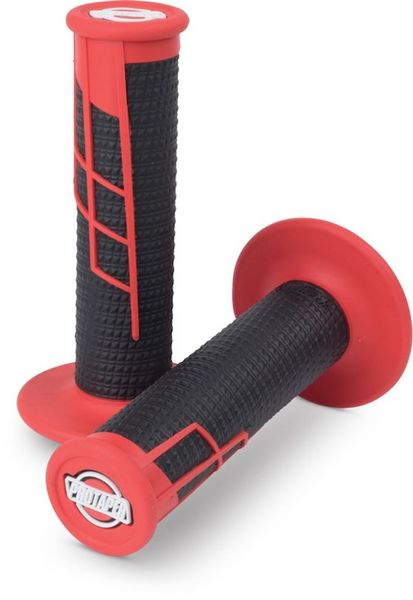 Protaper Clamp On Half Waffle Red/Black Mx Grips image