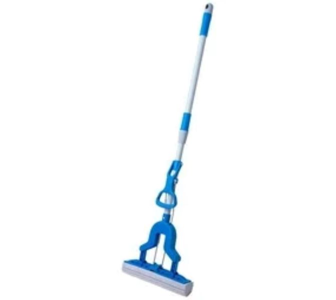 Kleaner Magic Wringer Roller Flat Mop with PVA Sponge and Metal handle