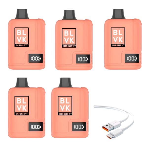 BLVK Infinity 100k Puffs - Peach Grape Cherry+DiscoVape Charging Cable(5)
