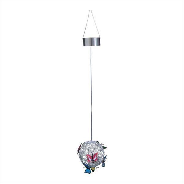 Garden Hanging Round Ball Light with Butterfly Compatible with Universal