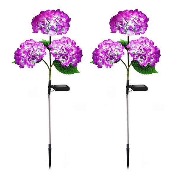 2 Pieces Solar Flower Lawn Light Garden Light