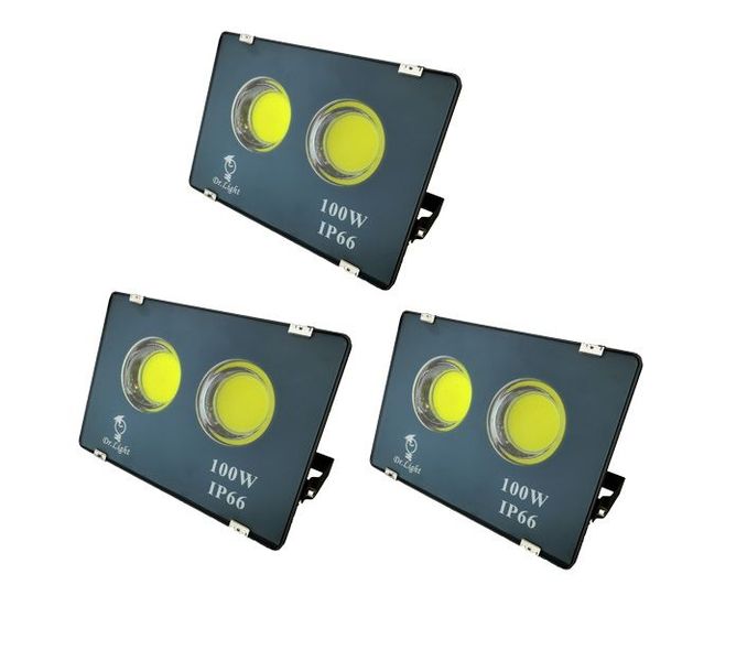 Set Of 3 LED 100w Flood Light Spot Light Outdoor Light