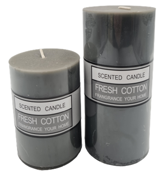 Homemade Scented Candles Set of 2 - Grey