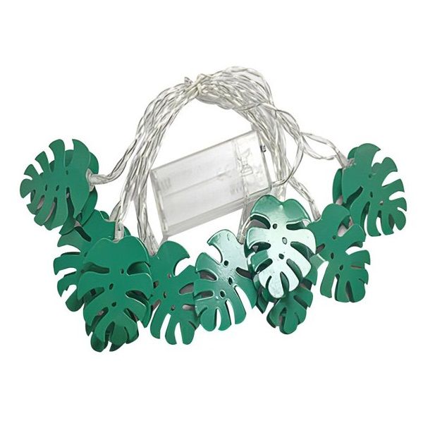 Tropical Palm Leaves - Decoration String Lights (10 LED Lights) 190cm