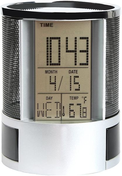 Clock Organiser with Pen Cup