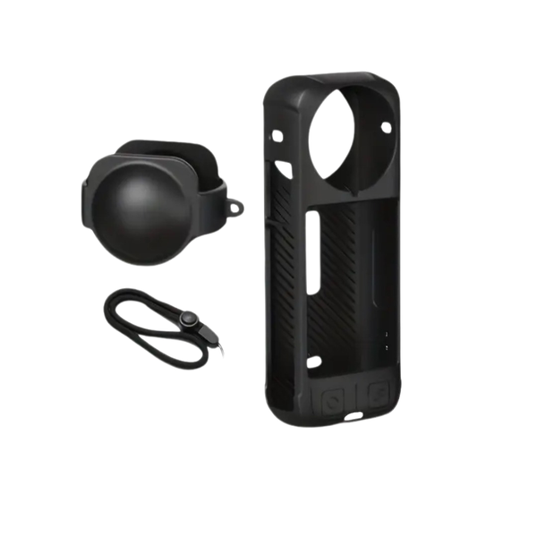 Insta360 X4 Silicone Case , Anti - Drop With Lens Cap