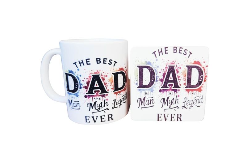 Printed Dad Mug &amp; Coaster
