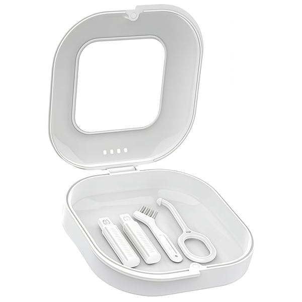 Slim Retainer Storage Case With Mirror And Vents, With Removal Tool