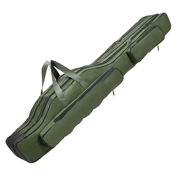 Camping Double Layer Fishing Rod Tackle Carrier Bag-120cm