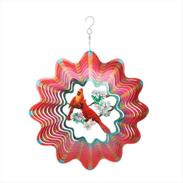 Outdoor Wind Spinner for Garden Cardinal Gifts with 3D Visual Effect