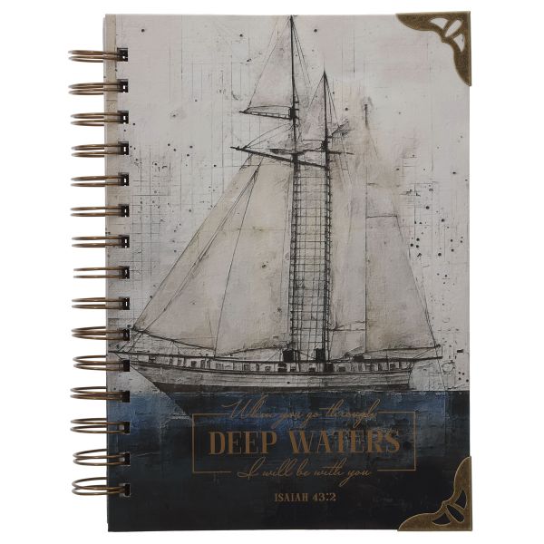 Wirebound Journal- When You Go Through Deep Waters I Will Be With You