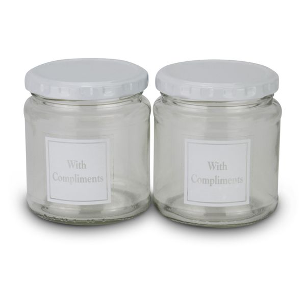 Jar - With Compliments - Transparent - Glass - 291ml - 2 Pack