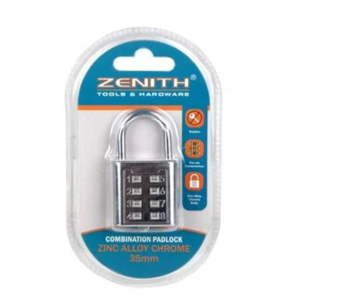 High-Security 8-Digit Combination Padlock - 35mm