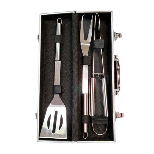 3 Piece Braai Set in Metal Carry Case - 30 Pack