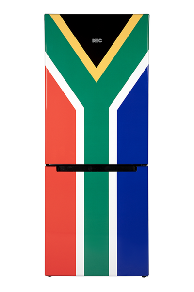 KIC KBF 631/2 BL SA- Fridge With Bottom Freezer 267lt SA Flag Black