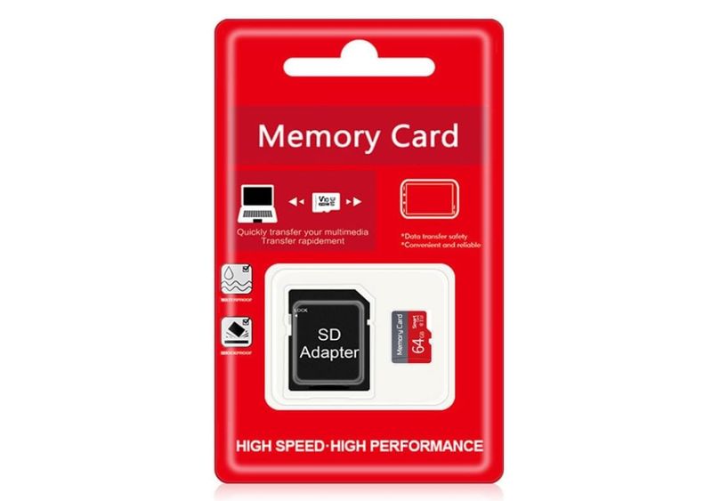 64GB TF Card with Adapter C10 U3 Ultra High Speed Flash Memory Card